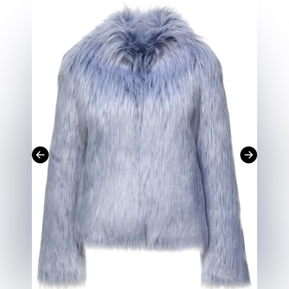 Unreal Fur ‘Fur Delish’ Faux Fur in Pastel Blue* XS, NWT*